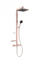 IDEAL STANDARD - Ceratherm ALU+ Sprchový set s termostatem, 26x26 cm, 2 proudy, rosé (BE210RO)