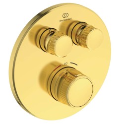 IDEAL STANDARD - CeraTherm Navigo Termostatická sprchová baterie pod omítku pro 2 spotřebiče, Brushed Gold (A7296A2)