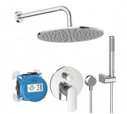 IDEAL STANDARD - CeraTherm Sprchový set s baterií pod omítku, s tělesem, průměr 30 cm, chrom (A7574AA)