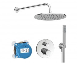 IDEAL STANDARD - CeraTherm Sprchový set s termostatem pod omítku, s tělesem, průměr 30 cm, chrom (A7573AA)