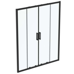 IDEAL STANDARD - Connect 2 Posuvné sprchové dveře, čtyřdílné, 160 cm, černá/čiré sklo (K9282V3)