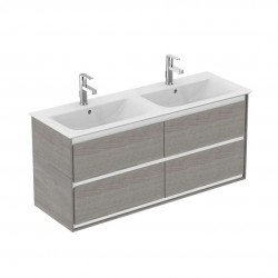 IDEAL STANDARD - Connect Air Skříňka pod dvojumyvadlo 120 cm, světle šedý dub/matný bílý lak (E0822PS)