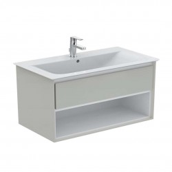 IDEAL STANDARD - Connect Air Skříňka pod umyvadlo 100x44x52 cm, lesklá světlá šedá/bílá mat (E0828EQ)
