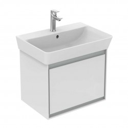 IDEAL STANDARD - Connect Air Skříňka pod umyvadlo Cube 55 cm, 48x41x40 cm, lesklá bílá/světlá šedá mat (E0844KN)