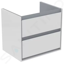 IDEAL STANDARD - Connect Air Umyvadlová skříňka 580x409x517 mm, lesklý bílý/matný světle šedý lak (E1605KN)