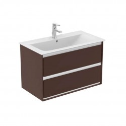IDEAL STANDARD - Connect Air Umyvadlová skříňka 80x44x52 cm, 2 zásuvky, hnědá mat/bílá mat (E0819VY)