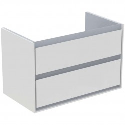 IDEAL STANDARD - Connect Air Umyvadlová skříňka 80x44x52 cm, 2 zásuvky, lesklá bílá/světlá šedá mat (E0819KN)