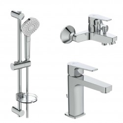 IDEAL STANDARD - Esla Sprchový set s vanovou a umyvadlovou baterií, 3 proudy, chrom (BC264AA)