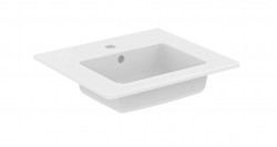 IDEAL STANDARD - Eurovit Umyvadlo 51x45 cm, s přepadem, s otvorem na baterii, bílá (E109901)