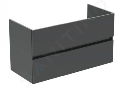 IDEAL STANDARD - Eurovit Umyvadlová skříňka, 55x100x44 cm, 2 zásuvky, lesklá šedá (R0265TI)