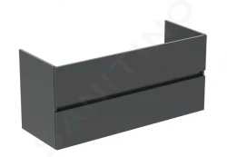 IDEAL STANDARD - Eurovit Umyvadlová skříňka, 55x120x44 cm, 2 zásuvky, lesklá šedá (R0266TI)