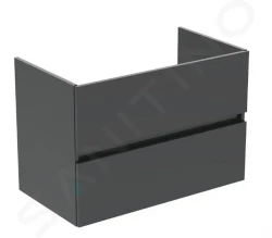 IDEAL STANDARD - Eurovit Umyvadlová skříňka, 55x80x44 cm, 2 zásuvky, lesklá šedá (R0263TI)