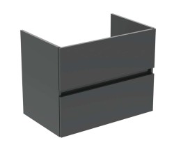 IDEAL STANDARD - Eurovit+ Umyvadlová skříňka, 70x55x44 cm, 2 zásuvky, tmavě šedá (R0261TI)