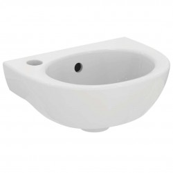 IDEAL STANDARD - Eurovit Umývátko 35x26 cm, s přepadem, otvor pro baterii vlevo, bílá (W330001)