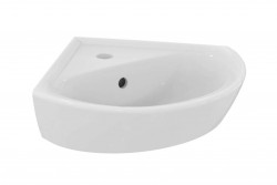 IDEAL STANDARD - Eurovit Umývátko rohové 48x35 cm, s přepadem, otvor pro baterii, bílá (E872701)
