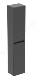 IDEAL STANDARD - Eurovit Vysoká skříňka, 150x30x24 cm, 2 dvířka, panty L/P, lesklá šedá (R0268TI)