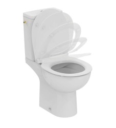 IDEAL STANDARD - Eurovit WC kombi se sedátkem SoftClose, vario odpad, RimLS+, bílá (W843301)