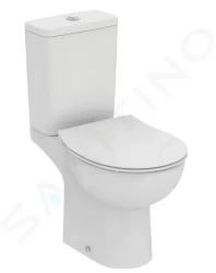 IDEAL STANDARD - Eurovit WC kombi se sedátkem SoftClose, vario odpad, spodní napouštění, RimLS+, bílá (W007501)
