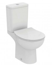 IDEAL STANDARD - Eurovit+ WC kombi se sedátkem SoftClose, vario odpad, spodní napouštění, RimLS+, bílá (W007501)