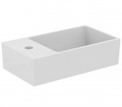 IDEAL STANDARD - Extra Umývátko na desku 45x25 cm, s přepadem, otvor pro baterii vlevo, bílá (T392001)