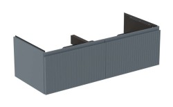 IDEAL STANDARD - Finesse Umyvadlová skříňka, 120x51x37 cm, 2 zásuvky, Ribbed Matt ashblue (E3398UQ)