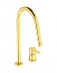 IDEAL STANDARD - Gusto Dřezová baterie, 2-otvorová instalace, kartáčované zlato (BD422A2)