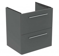 IDEAL STANDARD - i.Life A Umyvadlová skříňka, 58x44x63 cm, 2 zásuvky, šedý matný křemen (T6850NG)