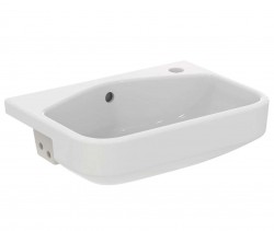 IDEAL STANDARD - i.Life S Umyvadlo polozápustné, 50x36 cm, s přepadem, otvor pro baterii vpravo, bílá (T458801)