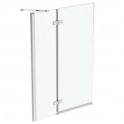 IDEAL STANDARD - i.Life Vanová zástěna, dvoudílná, 100 cm, levá, silver bright/čiré sklo (T4887EO)