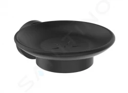 IDEAL STANDARD - IOM Mýdlenka s držákem, černé satinované sklo/hedvábná černá (A7929XG)