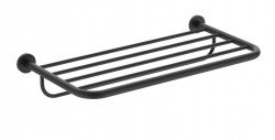 IDEAL STANDARD - IOM Polička s držákem ručníků, délka 57 cm, hedvábná černá (A9106XG)