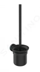 IDEAL STANDARD - IOM WC štětka nástěnná, s držákem, černé satinové sklo/hedvábná černá (A7927XG)