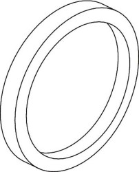 IDEAL STANDARD - Kruhový distanční rámeček s krytkou pro vanové baterie, průměr 163 mm, chrom (A962464AA)