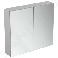 IDEAL STANDARD - Mirror&Light Zrcadlová skříňka s LED osvětlením a zásuvkou, 800x700 mm, hliník (T3442AL)