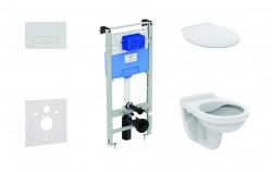 IDEAL STANDARD - ProSys Set předstěnové instalace, klozet Alpha se sedátkem, tlačítko Oleas M2, chrom (ProSys120M SP33)