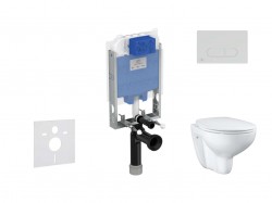 IDEAL STANDARD - ProSys Set předstěnové instalace, klozetu a sedátka  Bau Ceramic, tlačítka Oleas M1, Rimless, SoftClose, bílá (ProSys80M SP136)