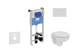 IDEAL STANDARD - ProSys Set předstěnové instalace, klozetu a sedátka  Eurovit, tlačítka Oleas M1, Rimless, SoftClose, chrom (ProSys120M SP54)