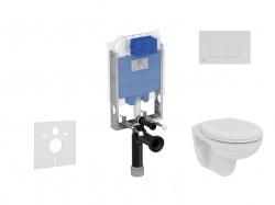 IDEAL STANDARD - ProSys Set předstěnové instalace, klozetu a sedátka  Eurovit, tlačítka Oleas M1, Rimless, SoftClose, chrom (ProSys80M SP126)