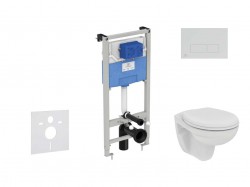IDEAL STANDARD - ProSys Set předstěnové instalace, klozetu a sedátka  Eurovit, tlačítka Oleas M2, Rimless, SoftClose, chrom (ProSys120M SP51)