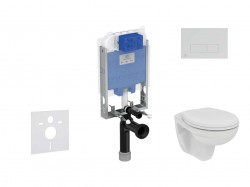 IDEAL STANDARD - ProSys Set předstěnové instalace, klozetu a sedátka  Eurovit, tlačítka Oleas M2, Rimless, SoftClose, chrom (ProSys80M SP123)