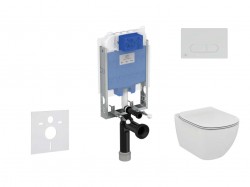 IDEAL STANDARD - ProSys Set předstěnové instalace, klozetu a sedátka Tesi, tlačítka Oleas M1, Aquablade, SoftClose, chrom mat (ProSys80M SP77)