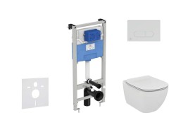 IDEAL STANDARD - ProSys Set předstěnové instalace, klozetu a sedátka  Tesi, tlačítka Oleas M1, Aquablade, SoftClose, chrom (ProSys120M SP6)