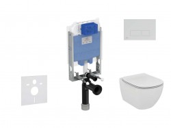 IDEAL STANDARD - ProSys Set předstěnové instalace, klozetu a sedátka  Tesi, tlačítka Oleas M2, bílá (ProSys80M SP85)