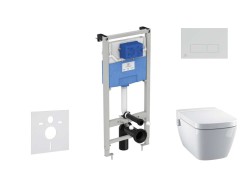 IDEAL STANDARD - ProSys Set předstěnové instalace, sprchovací toalety a sedátka TECEone, tlačítka Oleas M2, Rimless, SoftClose, chrom (ProSys120M SP57)