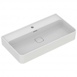 IDEAL STANDARD - Strada II Umyvadlo 80x43 cm, s přepadem, s otvorem pro baterii, s Ideal Plus, bílá (T3001MA)