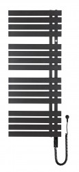Instalprojekt - Koupelnový elektrický radiátor - POP STAR ELECTRO - Barva radiátoru - Černá, Rozměr radiátoru - 500 × 1295 mm, výkon 600 W (RADPOPEL501231)