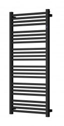Instalprojekt - Koupelnový radiátor STICK černá barva - Barva - Černá , Doporučená topná tyč (W) - 600, Rozměr A - 50, Rozměr C - 150, Skutečný rozměr radiátoru (v mm) - 500 × 1480 mm, Typ připojení - Středové 50 mm (RADSTI501531SP)