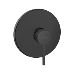 INVENA - 1-cestná nástěnná baterie DAFNI, round, černá (BP-88-4O1-A)