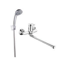 INVENA - Baterie vanová verso s dlouhým výtokem a sadou sprchovou; (BW-82-Z01-C)