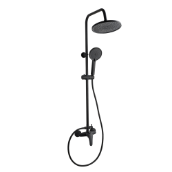 INVENA - Dešťová sprcha s baterií sprchovou kalymnos černá; (AU-28-004-V)